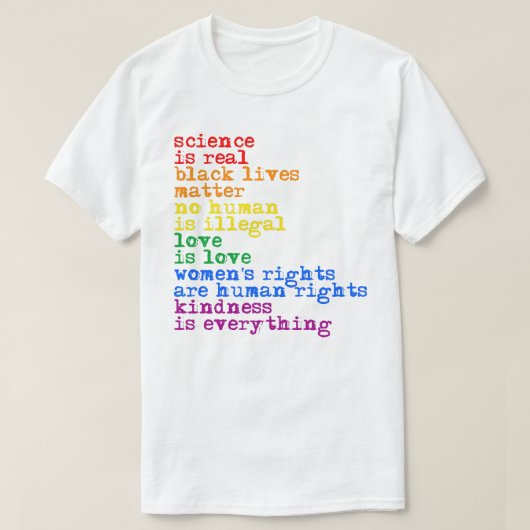 LGBTQ Rechten Wetenschap is echt Liefde is Liefde T-shirt (Design voorkant)