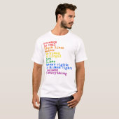 LGBTQ Rechten Wetenschap is echt Liefde is Liefde T-shirt (Voorkant volledig)