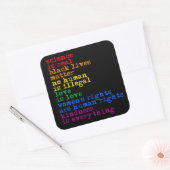 LGBTQ Rechten Wetenschap is echt Liefde is Liefde Vierkante Sticker (Envelop)