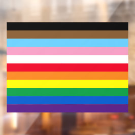 Lgbtq regenboog 11 strepen inclusief homopride vla raamsticker
