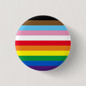 Lgbtq regenboog 11 strepen inclusief homopride vla ronde button 3,2 cm (Voorkant)