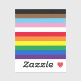 Lgbtq regenboog 11 strepen inclusief homopride vla sticker