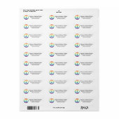 LGBTQ regenboog gradiënt vrede symbool aangepaste Etiket (Full Sheet)
