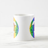 LGBTQ Regenboog Hart Handen Koffiemok (Center)