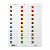 Lgbtq regenboog inclusief gay pride vlag leeg etiket (Full Sheet)