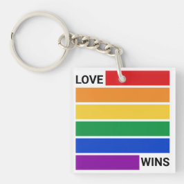 LGBTQ Regenboog, Liefde Wint Sleutelhanger