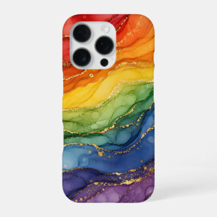 LGBTQ Regenboog Marmer iPhone 16 Pro Hoesje