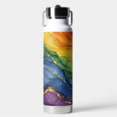LGBTQ Regenboog Marmer Waterfles (Voorkant)