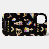 LGBTQ Regenboog Pride Patroon | Monogram Case-Mate iPhone Case (Achterkant (horizontaal))