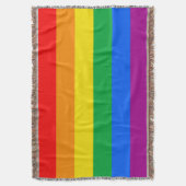 LGBTQ+ Regenboog Pride Vlag Deken (Voorkant Verticaal)