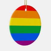 LGBTQ+ Regenboog Pride Vlag Keramisch Ornament (Rechts)