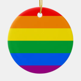 LGBTQ+ Regenboog Pride Vlag Keramisch Ornament