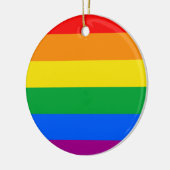 LGBTQ+ Regenboog Pride Vlag Keramisch Ornament (Links)