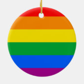 LGBTQ+ Regenboog Pride Vlag Keramisch Ornament (Achterkant)