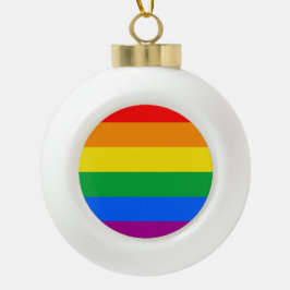 LGBTQ+ Regenboog Pride Vlag Keramische Bal Ornament