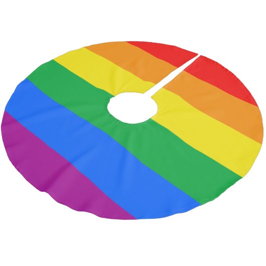 LGBTQ+ Regenboog Pride Vlag Kerstboom Rok (Gekanteld)