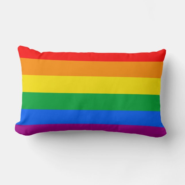 LGBTQ+ Regenboog Pride Vlag Kussen (Voorkant)