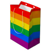 LGBTQ+ Regenboog Pride Vlag Medium Cadeauzakje (Achterkant Gekanteld)