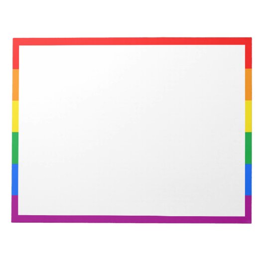 LGBTQ+ Regenboog Pride Vlag Notitieblok (Voorkant)