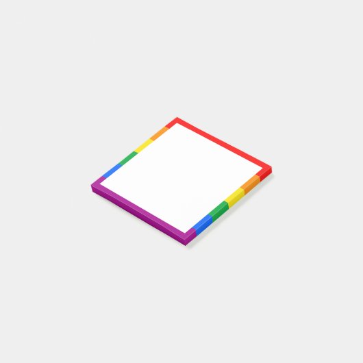 LGBTQ+ Regenboog Pride Vlag Post-it® Notes (Schuin)
