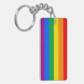 LGBTQ+ Regenboog Pride Vlag Sleutelhanger (Voorkant Links)