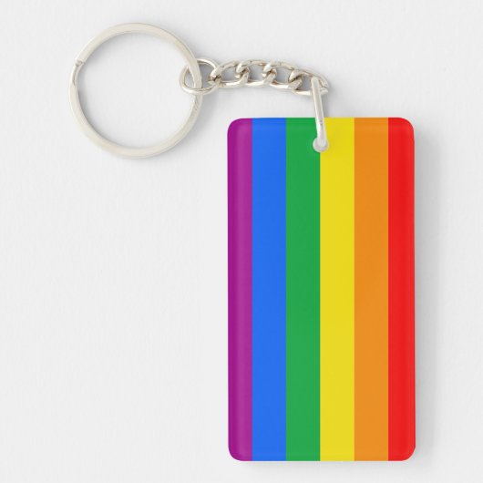 LGBTQ+ Regenboog Pride Vlag Sleutelhanger (Voorkant)