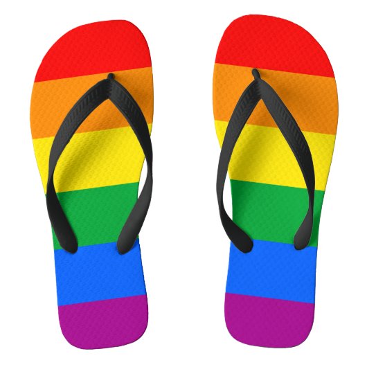 LGBTQ+ Regenboog Pride Vlag Teenslippers (Voetbed)