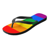 LGBTQ+ Regenboog Pride Vlag Teenslippers (Schuin)