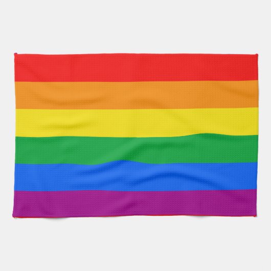 LGBTQ+ Regenboog Pride Vlag Theedoek (Horizontaal)