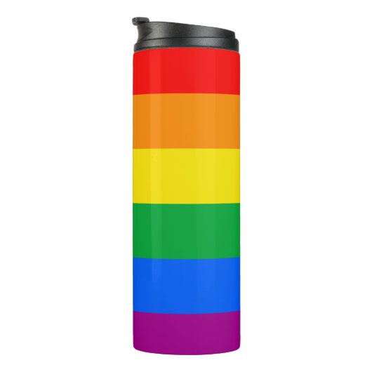LGBTQ+ Regenboog Pride Vlag Thermosbeker (Geroteerd rechts)