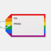 LGBTQ+ Regenboog Pridevlag Cadeaulabel (Achterkant Horizontaal)