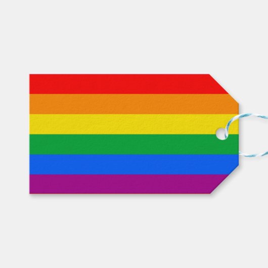 LGBTQ+ Regenboog Pridevlag Cadeaulabel (Voorkant (Horizontaal))