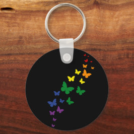 LGBTQ Regenboog Vlinder Trail Sleutelhanger