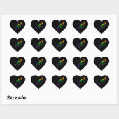 LGBTQ Regenboog Vlinderpad Hart Sticker (Vel)