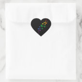 LGBTQ Regenboog Vlinderpad Hart Sticker (Tas)