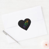LGBTQ Regenboog Vlinderpad Hart Sticker (Envelop)