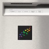 LGBTQ Regenboog Vlinderpad Magneet (Insitu (Vaatwasser))