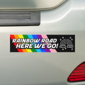 LGBTQ+ Regenboog weg hier gaan we Bumpersticker (Op auto)