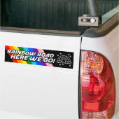 LGBTQ+ Regenboog weg hier gaan we Bumpersticker (Op Truck)