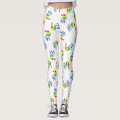 LGBTQ+ regenbooghanden Leggings (Voorkant)
