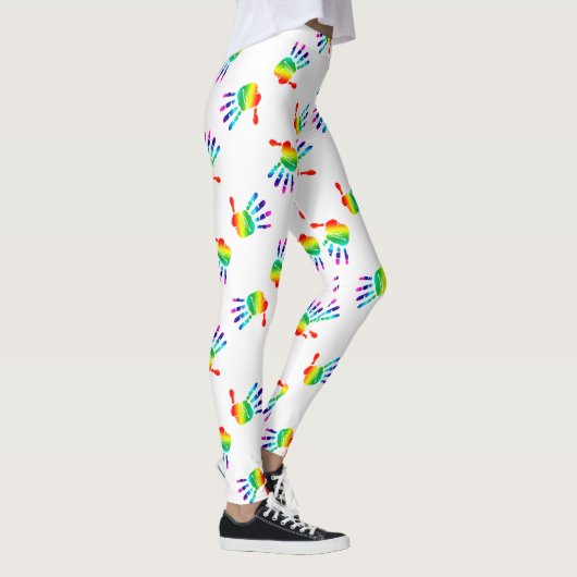 LGBTQ+ regenbooghanden Leggings (Rechts)