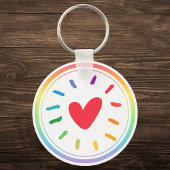 LGBTQ+ regenbooghart Sleutelhanger