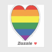 LGBTQ regenbooghart Sticker (Vel)