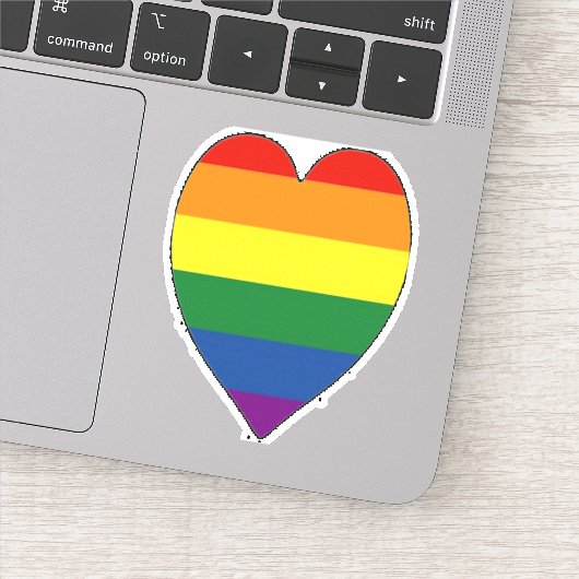 LGBTQ regenbooghart Sticker (Detail)