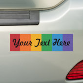 LGBTQ regenboogkleurige Pride Flag Achtergrond Bumpersticker (Op auto)