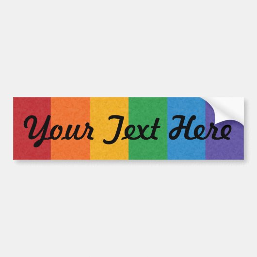 LGBTQ regenboogkleurige Pride Flag Achtergrond Bumpersticker (Voorkant)