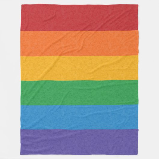 LGBTQ regenboogkleurige Pride Flag Achtergrond Fleece Deken (Voorkant)