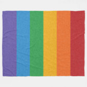 LGBTQ regenboogkleurige Pride Flag Achtergrond Fleece Deken (Voorkant (Horizontaal))