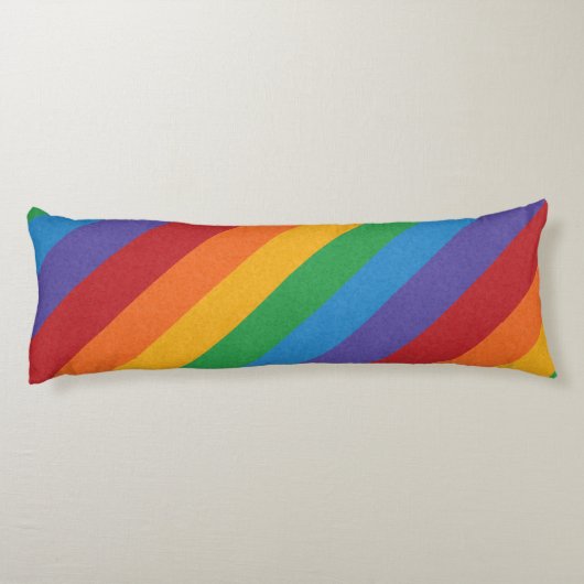 LGBTQ regenboogkleurige Pride Flag Achtergrond Lichaamskussen (Achterkant)