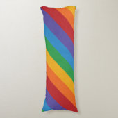 LGBTQ regenboogkleurige Pride Flag Achtergrond Lichaamskussen (Voorkant Verticaal)